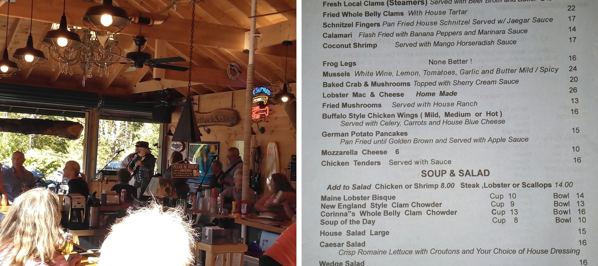 The Happy Clam Menu